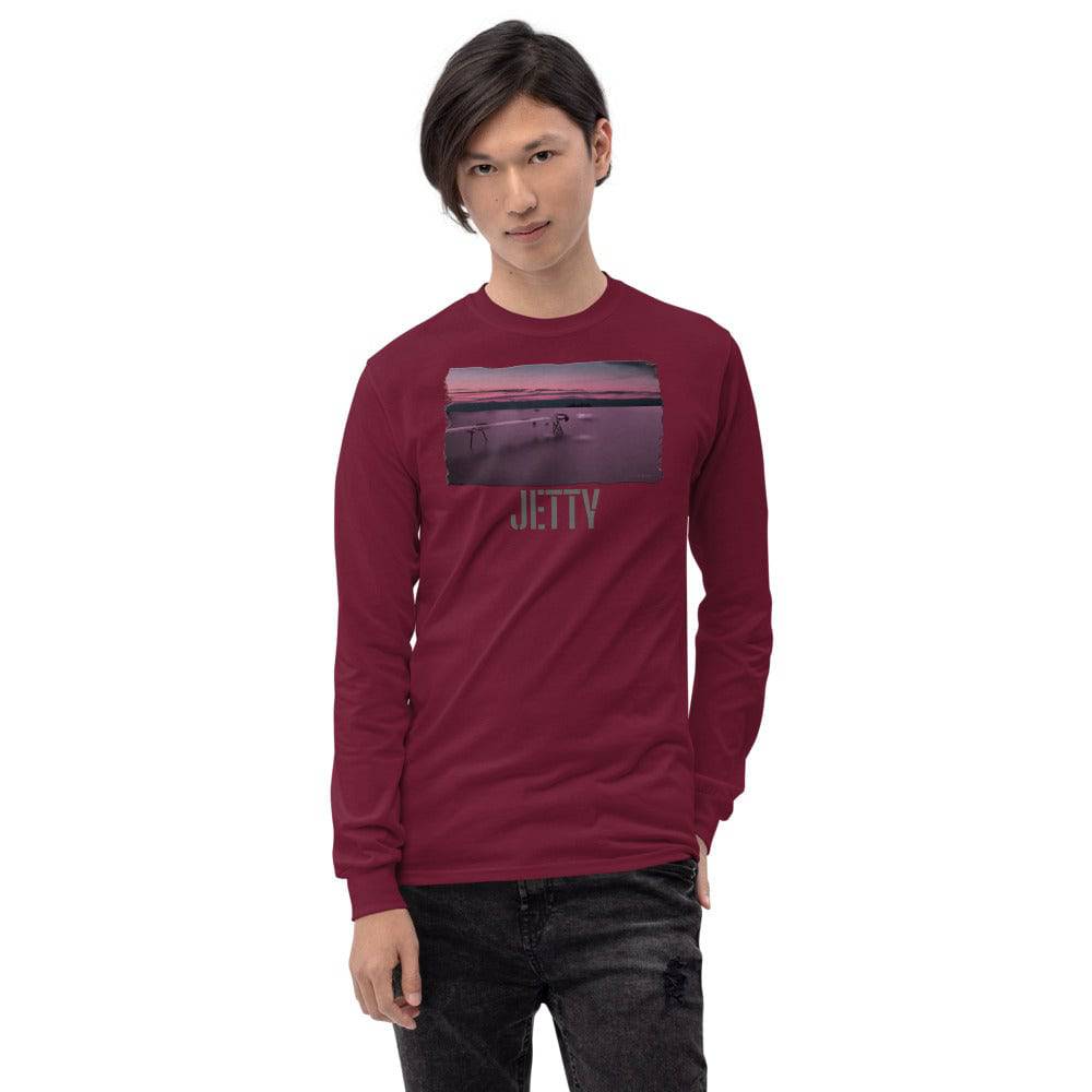 Men’s Long Sleeve Shirt/Jetty Against The Ocean/personalised - Enet Images