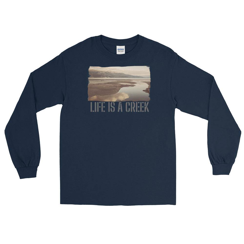 Men’s Long Sleeve Shirt/Life Is A Creek/Personalised - Enet Images