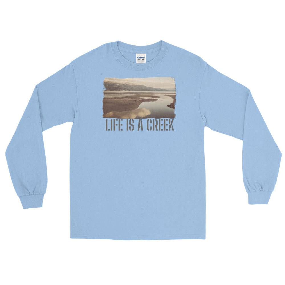 Men’s Long Sleeve Shirt/Life Is A Creek/Personalised - Enet Images