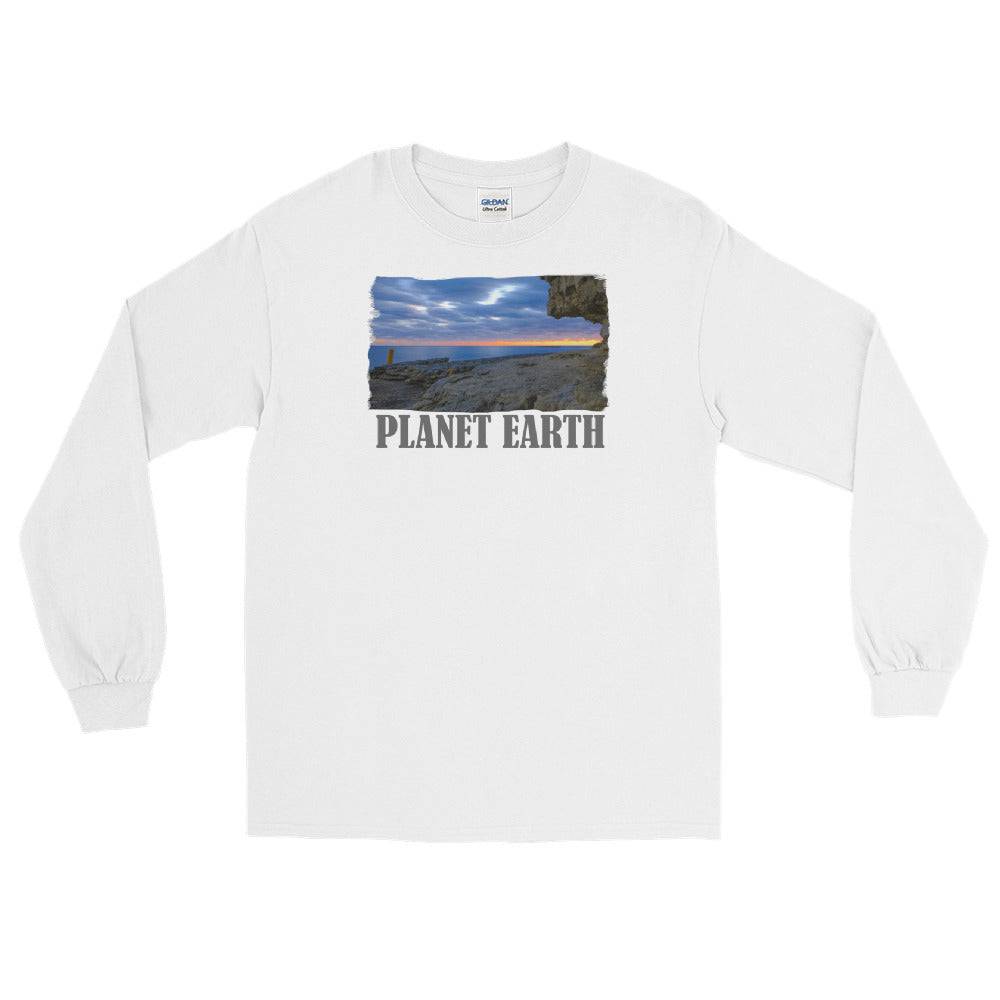 Men’s Long Sleeve Shirt/Planet Earth Divide/Personalised - Enet Images