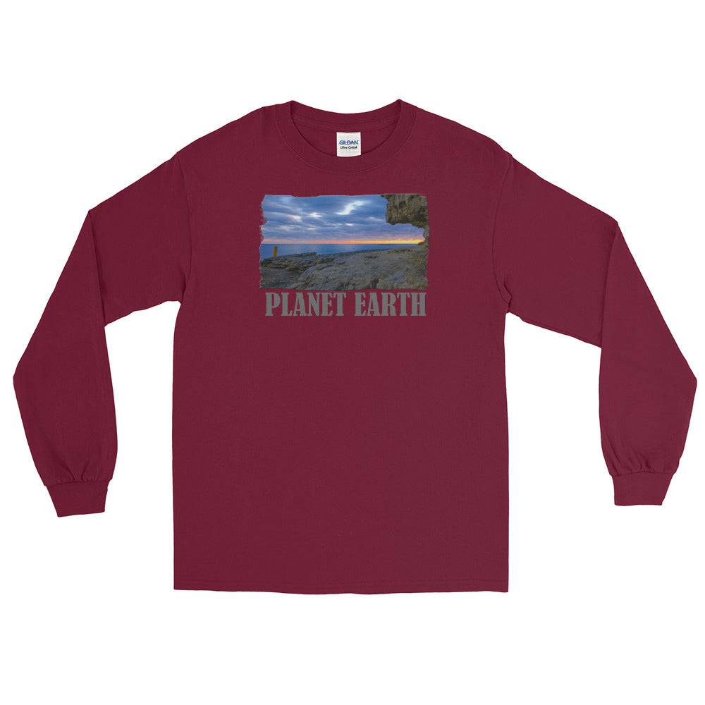 Men’s Long Sleeve Shirt/Planet Earth Divide/Personalised - Enet Images