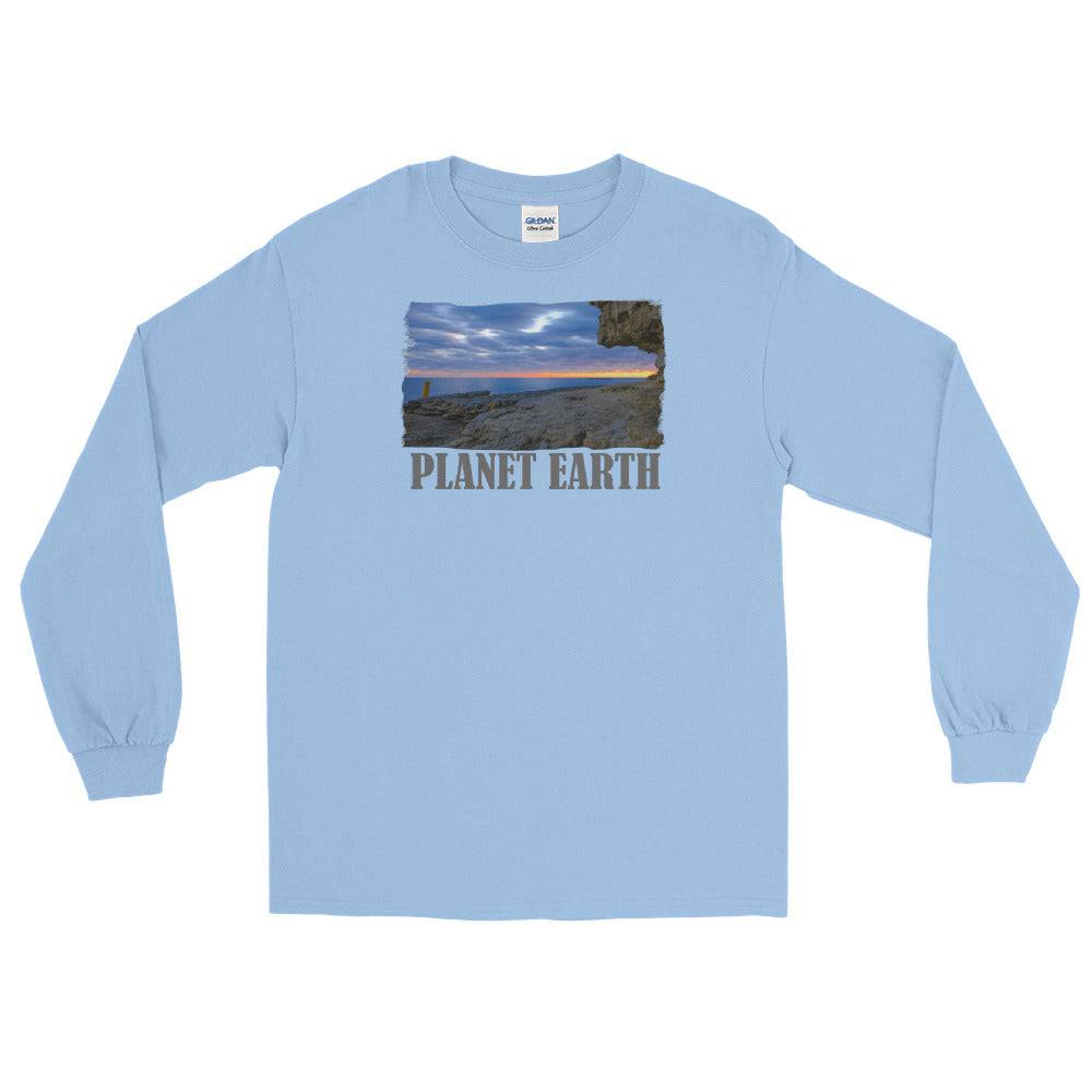 Men’s Long Sleeve Shirt/Planet Earth Divide/Personalised - Enet Images