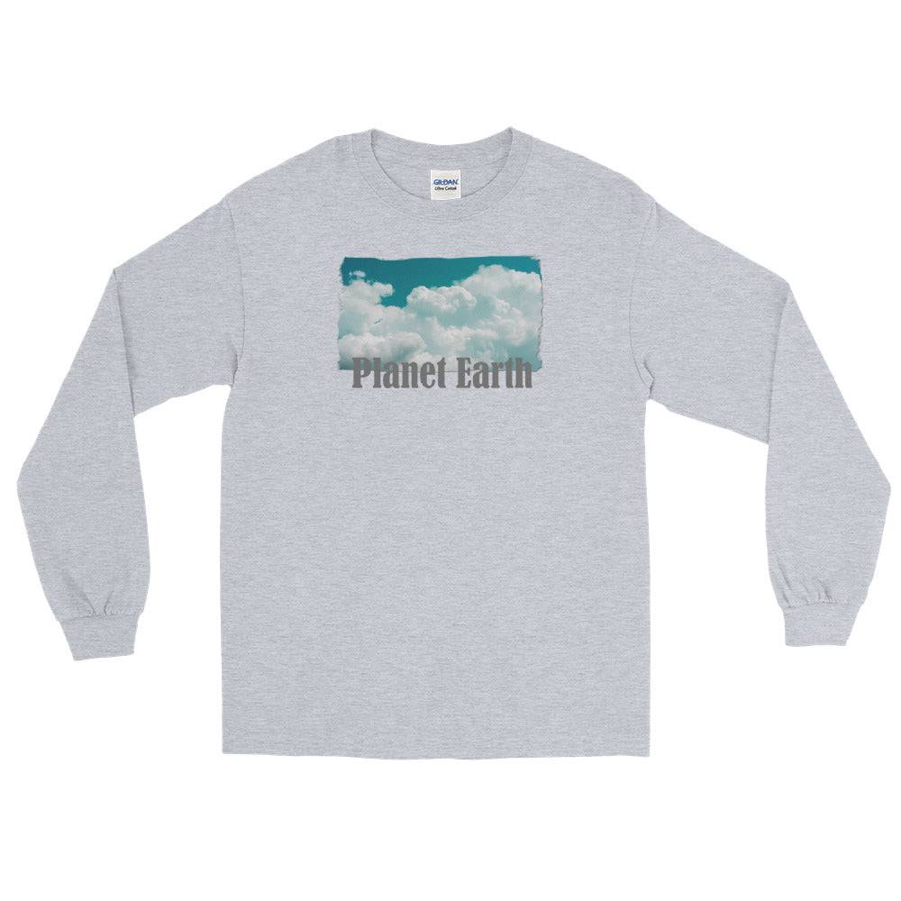 Men’s Long Sleeve Shirt/Planet Earth/Personalised - Enet Images