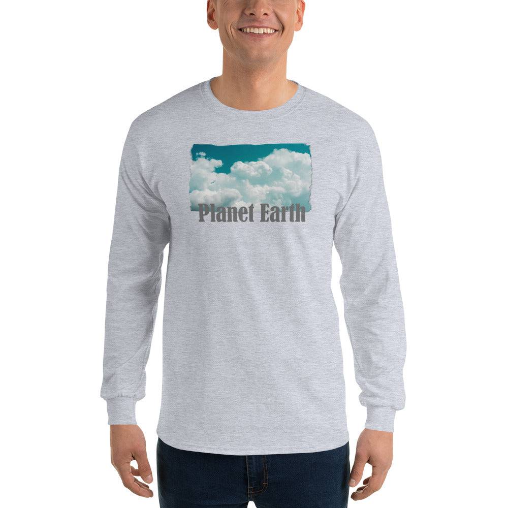 Men’s Long Sleeve Shirt/Planet Earth/Personalised - Enet Images