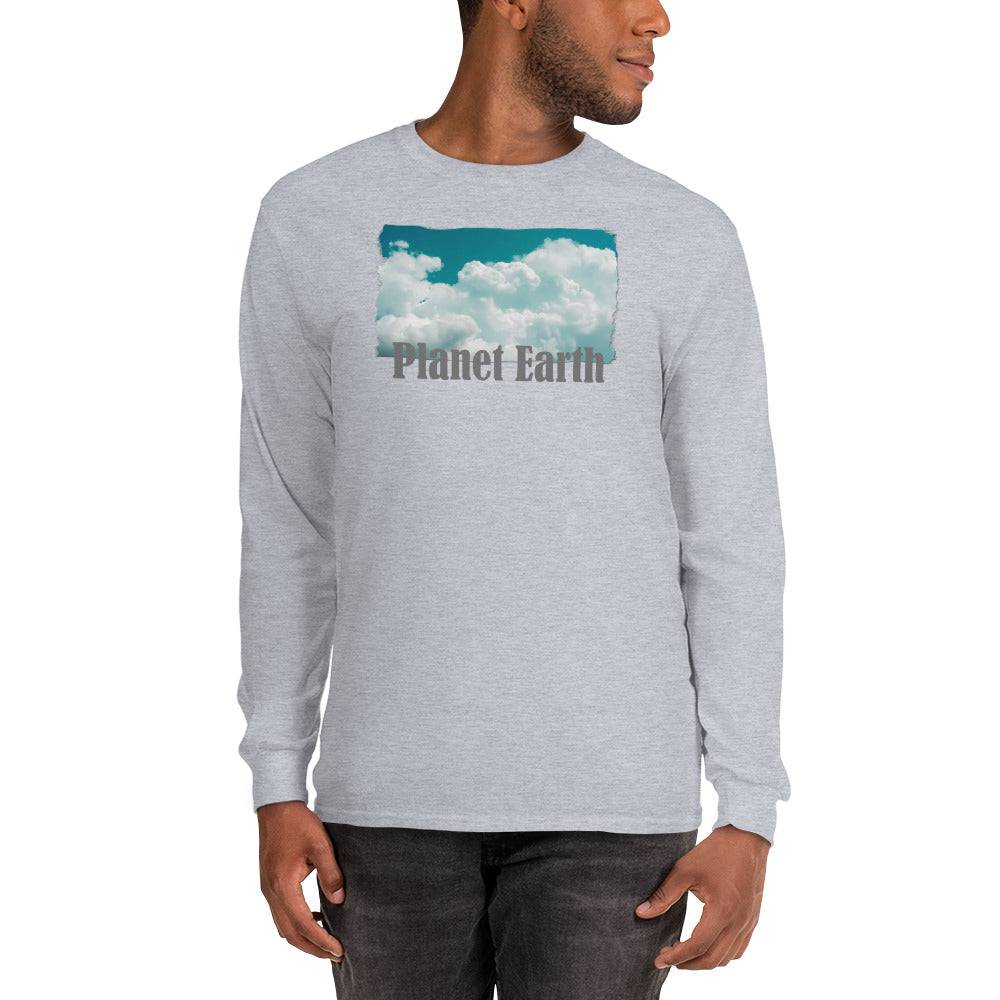 Men’s Long Sleeve Shirt/Planet Earth/Personalised - Enet Images