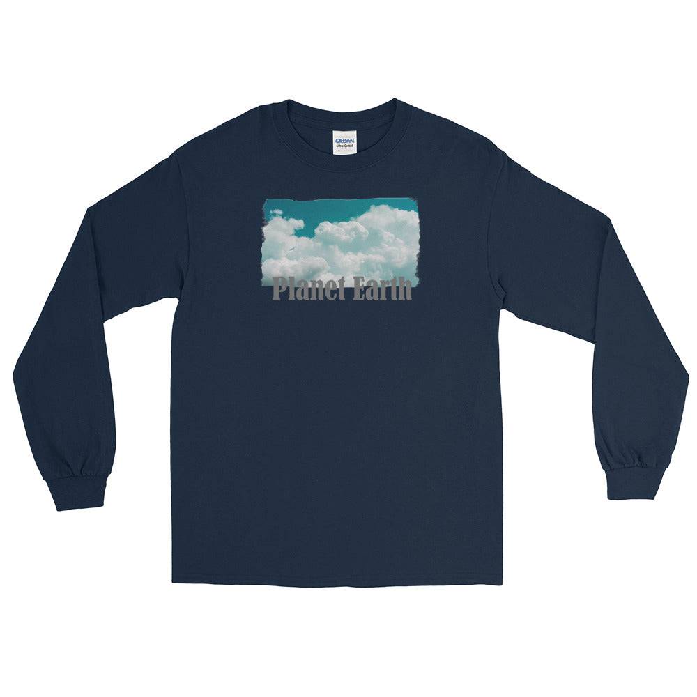 Men’s Long Sleeve Shirt/Planet Earth/Personalised - Enet Images