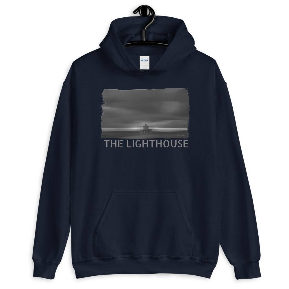 Unisex Hoodie/The Lighthouse B&W/Personalized - Enet Images