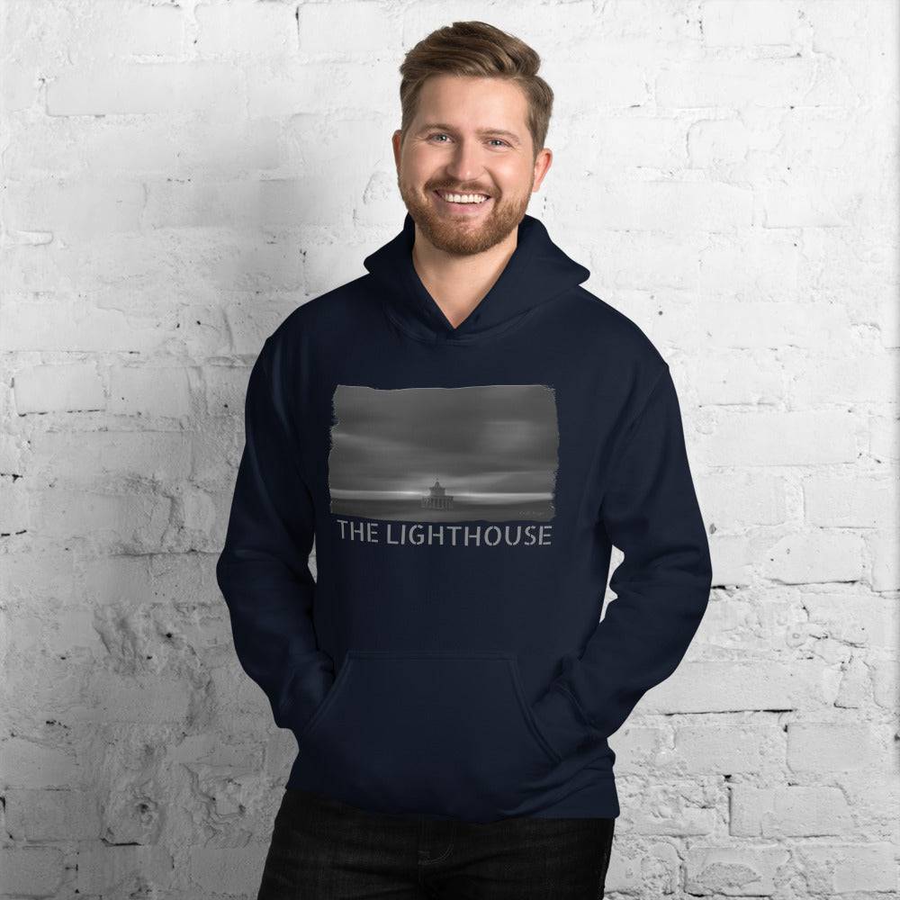 Unisex Hoodie/The Lighthouse B&W/Personalized - Enet Images