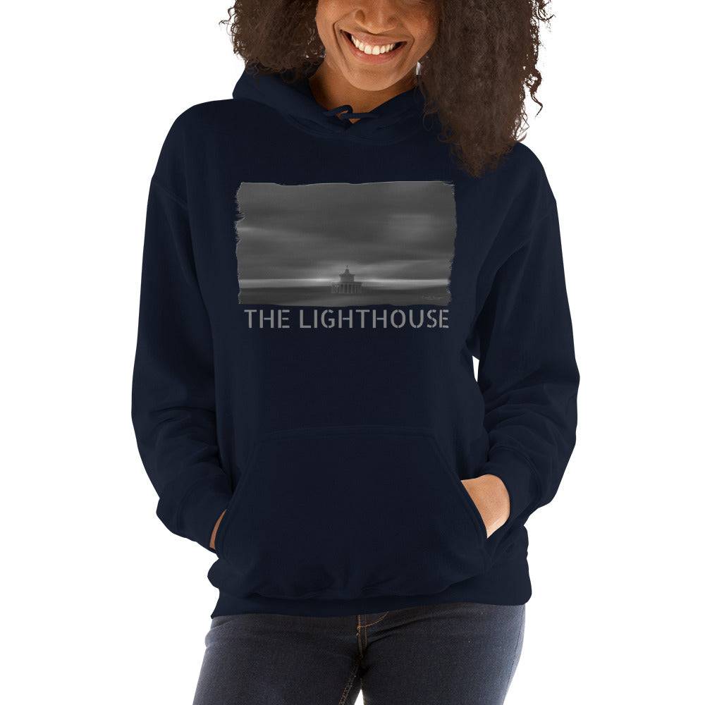 Unisex Hoodie/The Lighthouse B&W/Personalized - Enet Images