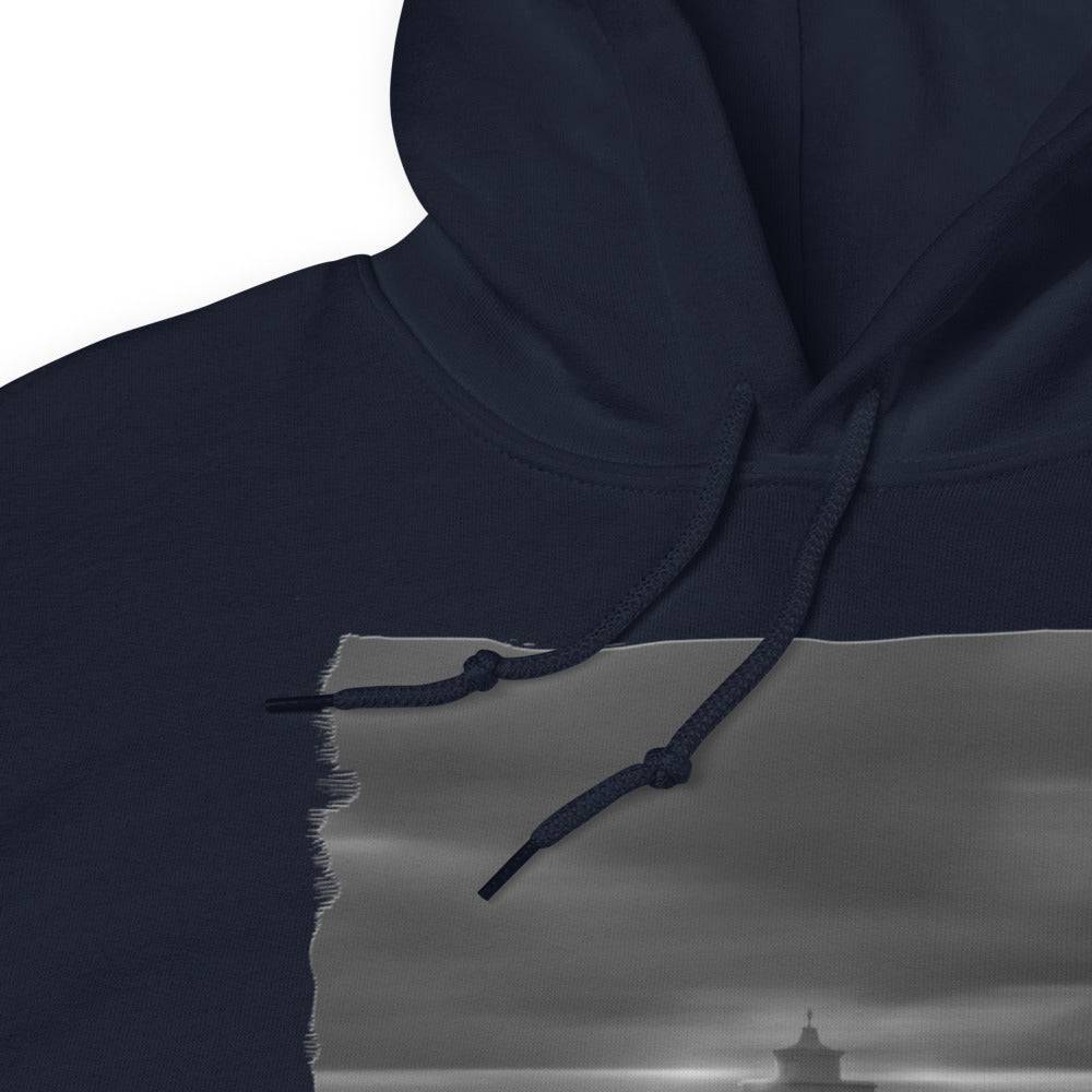 Unisex Hoodie/The Lighthouse B&W/Personalized - Enet Images