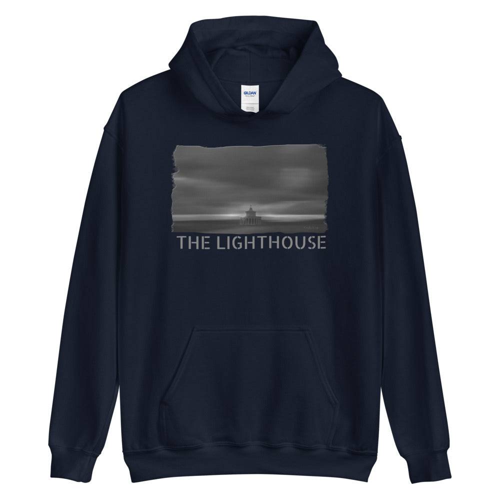 Unisex Hoodie/The Lighthouse B&W/Personalized - Enet Images