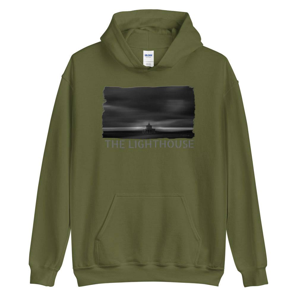 Unisex Hoodie/The Lighthouse B&W/Personalized - Enet Images