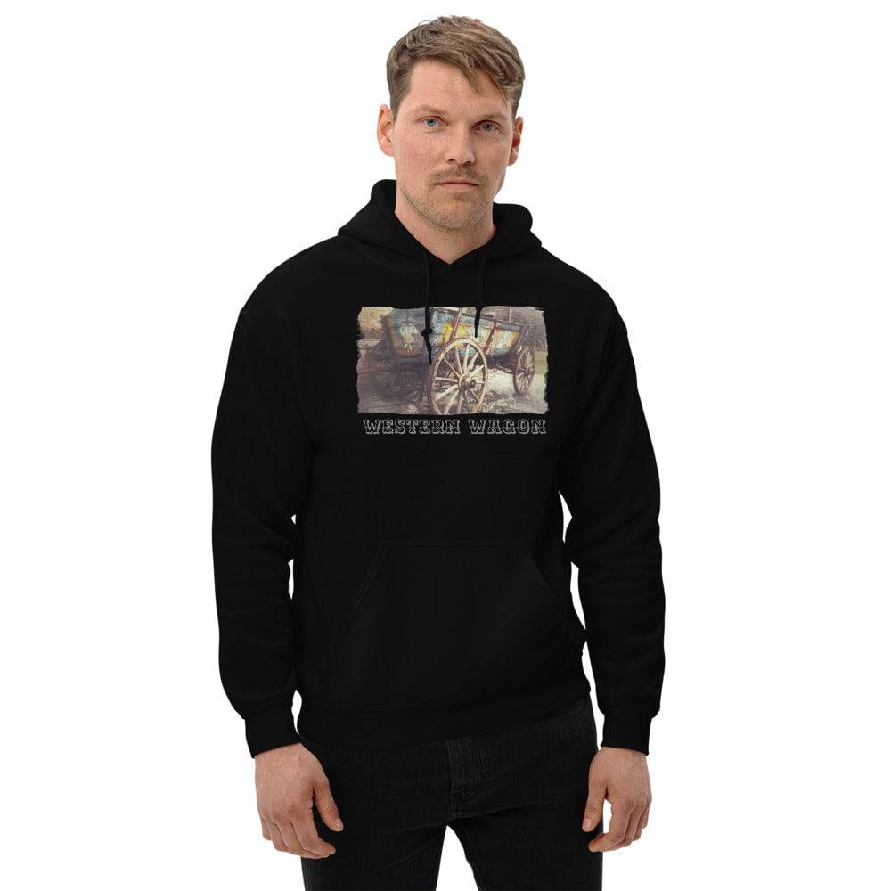 Unisex Hoodie/Western Wagon Colored/Personalized - Enet Images