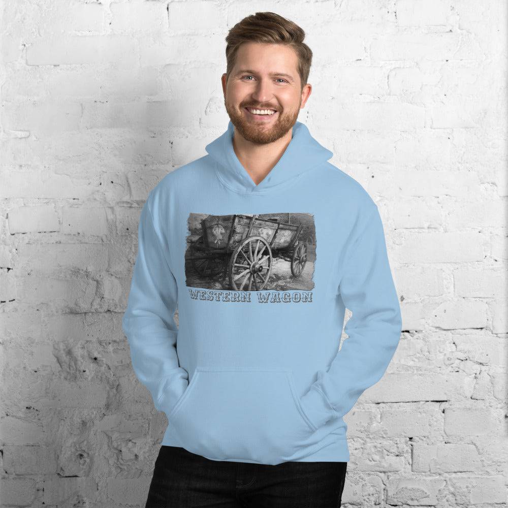 Unisex Hoodie/Western Wagon/Personalized - Enet Images