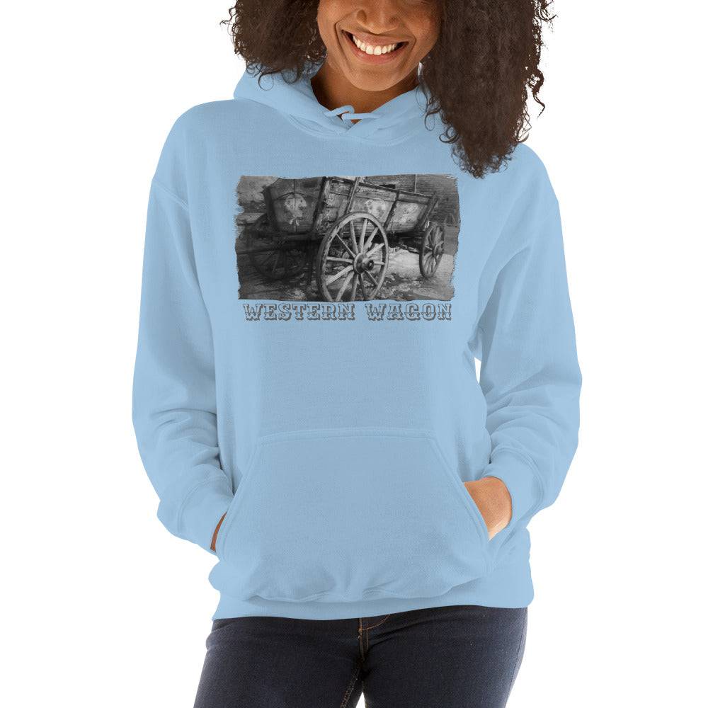 Unisex Hoodie/Western Wagon/Personalized - Enet Images