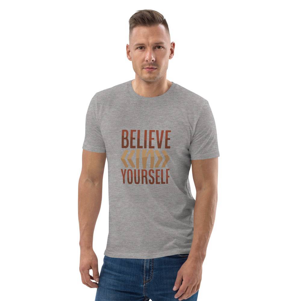 Unisex organic cotton t-shirt/Believe-In-Your-Shelf - Enet Images