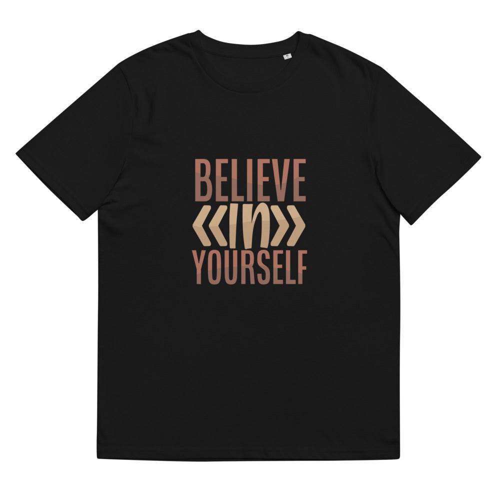Unisex organic cotton t-shirt/Believe-In-Your-Shelf - Enet Images