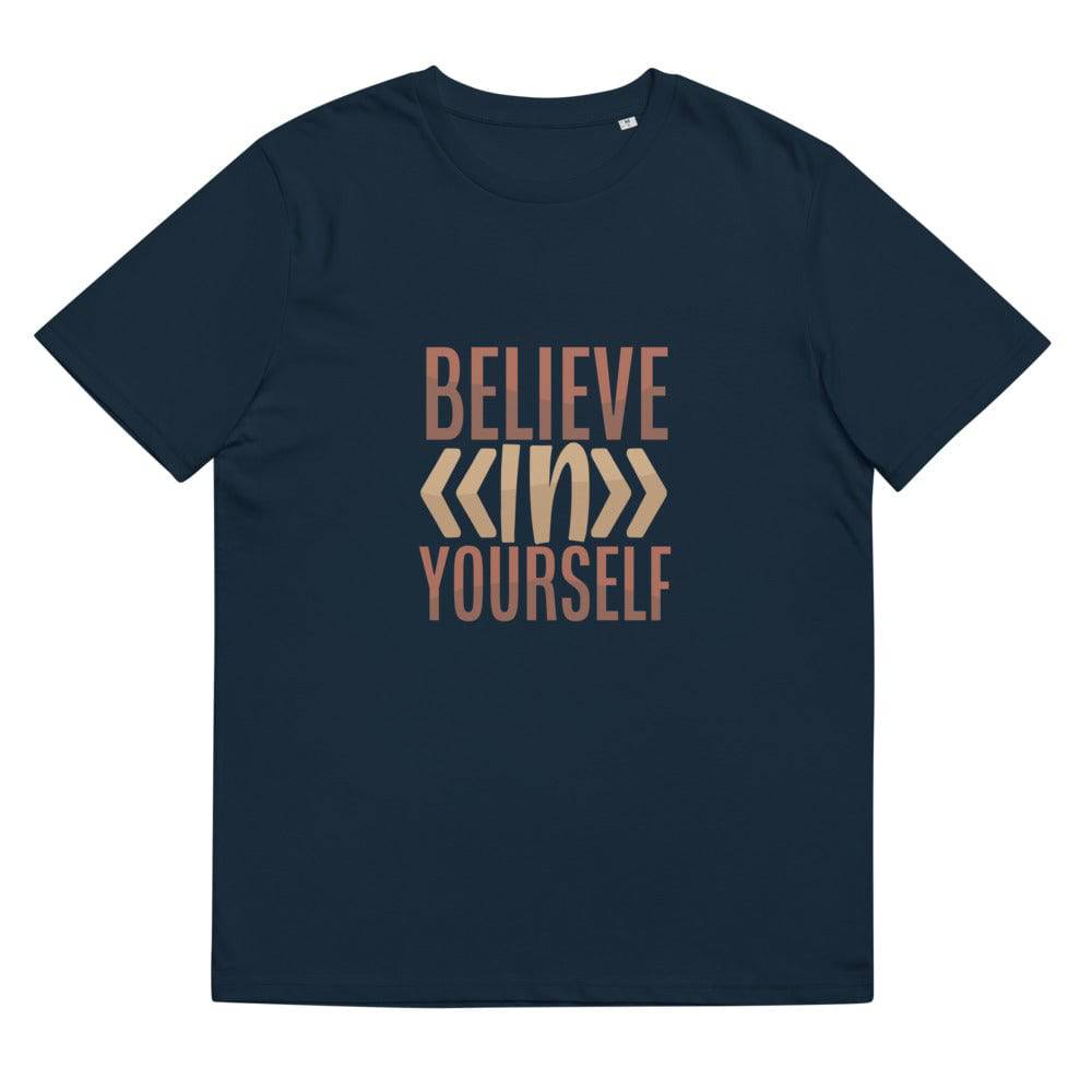 Unisex organic cotton t-shirt/Believe-In-Your-Shelf - Enet Images