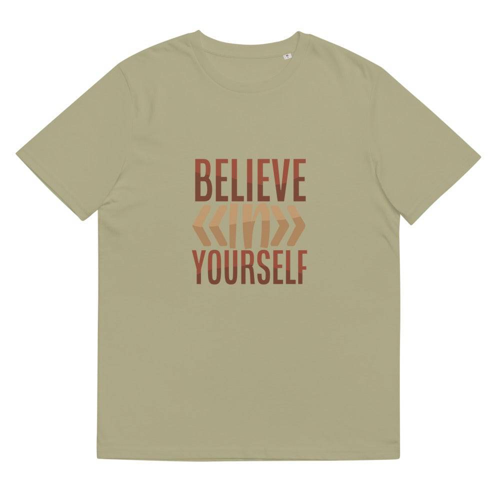 Unisex organic cotton t-shirt/Believe-In-Your-Shelf - Enet Images