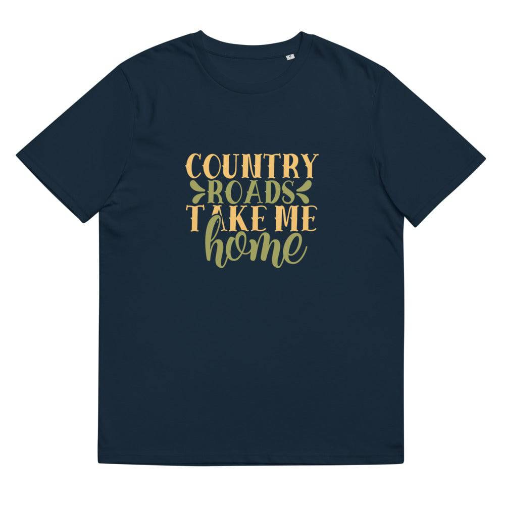 Unisex organic cotton t-shirt/Country-Roads-Take-me-Home - Enet Images