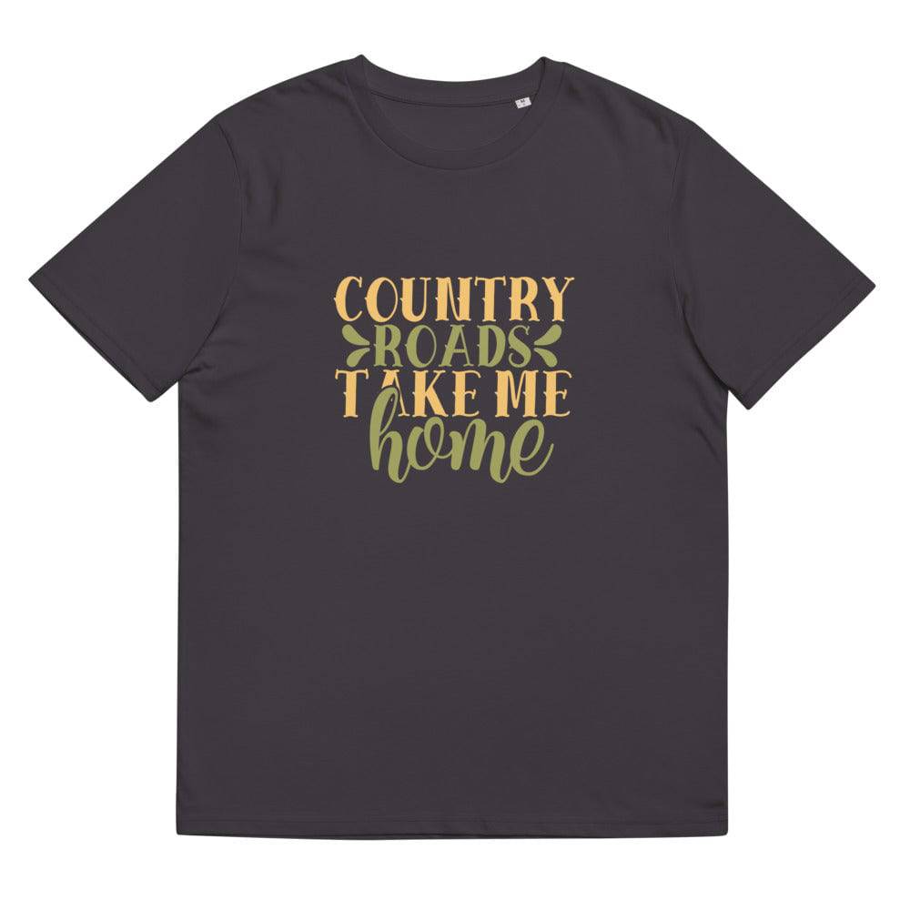 Unisex organic cotton t-shirt/Country-Roads-Take-me-Home - Enet Images