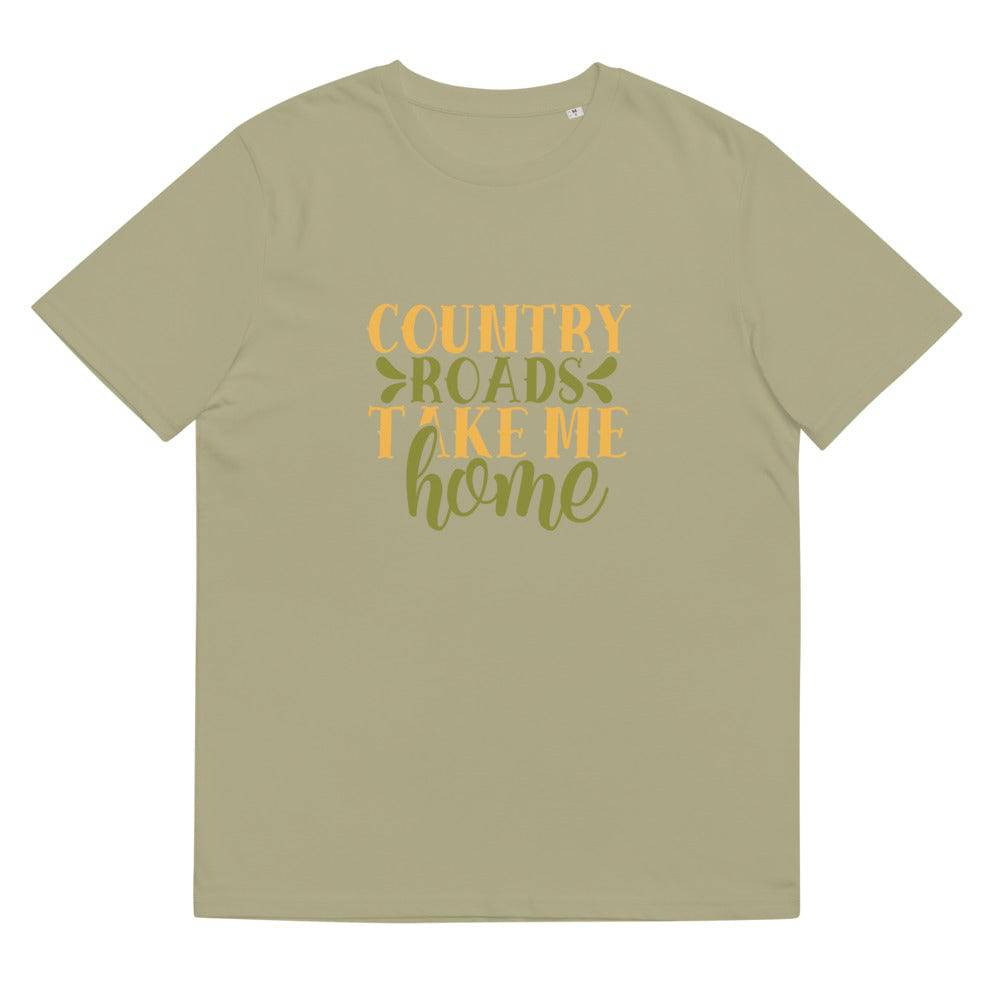Unisex organic cotton t-shirt/Country-Roads-Take-me-Home - Enet Images
