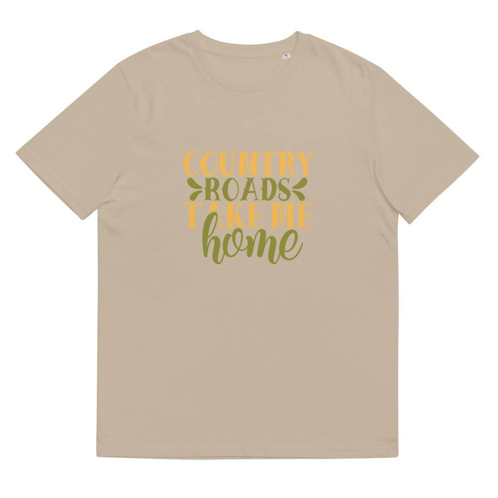 Unisex organic cotton t-shirt/Country-Roads-Take-me-Home - Enet Images