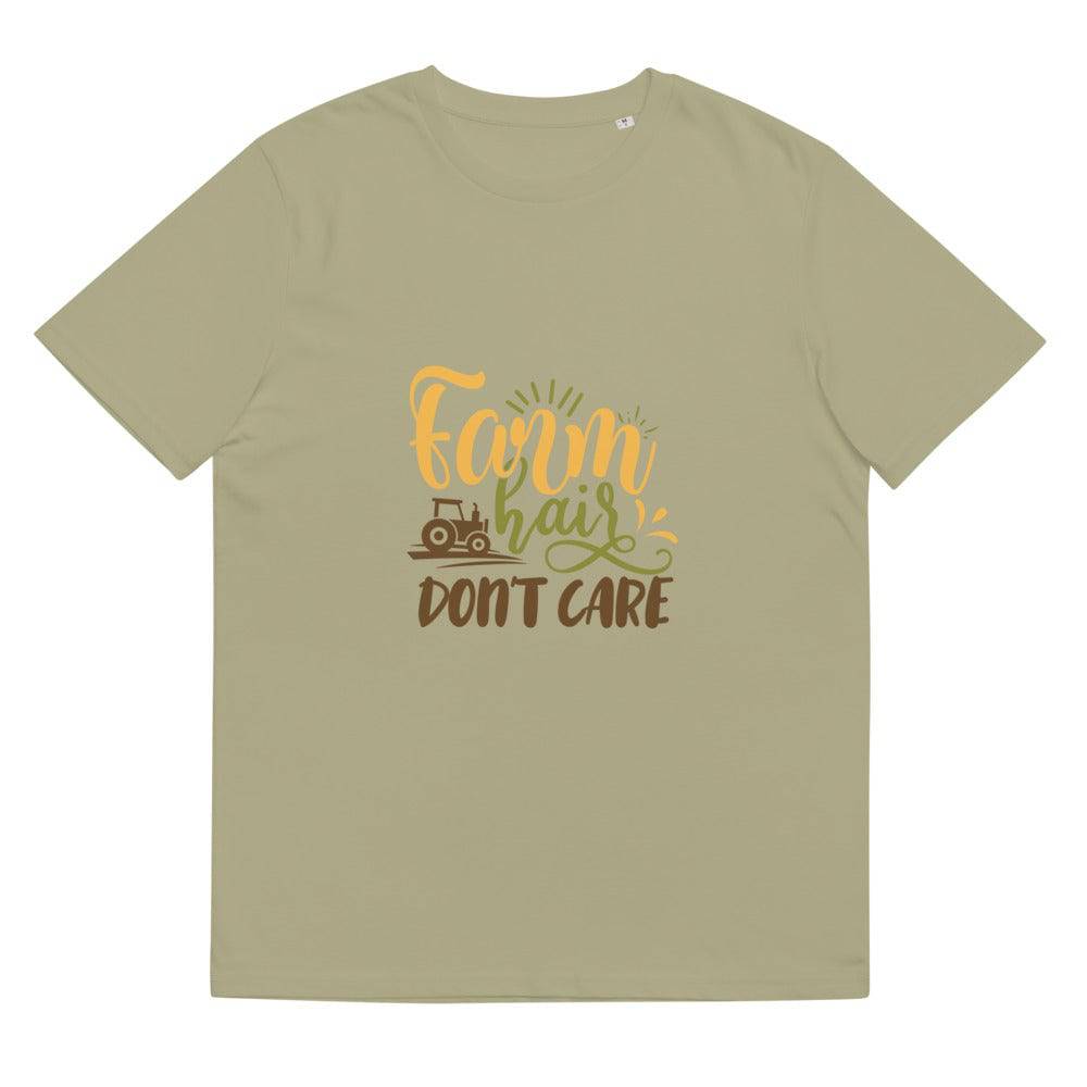 Unisex organic cotton t-shirt/Farm-Hair-Dont-Care - Enet Images