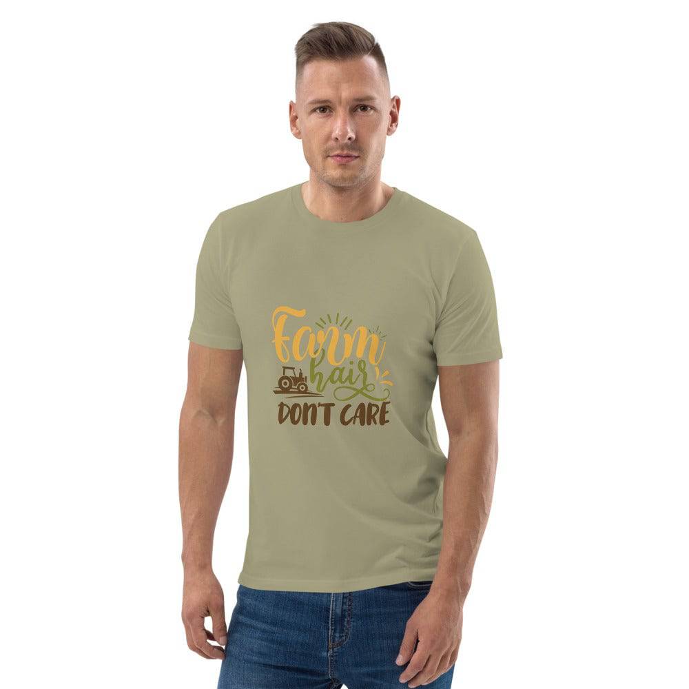 Unisex organic cotton t-shirt/Farm-Hair-Dont-Care - Enet Images