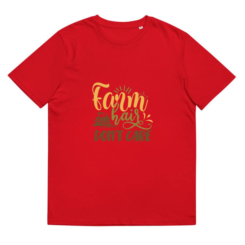 Unisex organic cotton t-shirt/Farm-Hair-Dont-Care - Enet Images