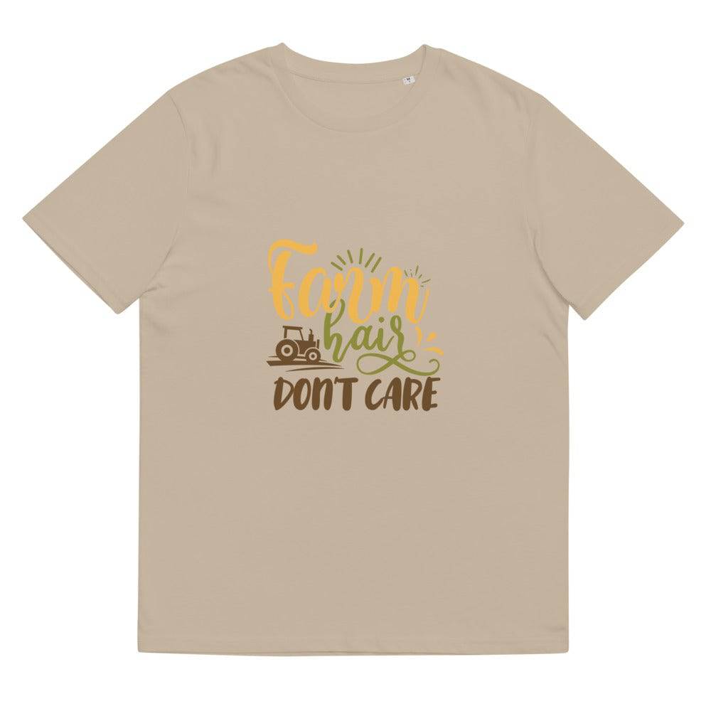 Unisex organic cotton t-shirt/Farm-Hair-Dont-Care - Enet Images