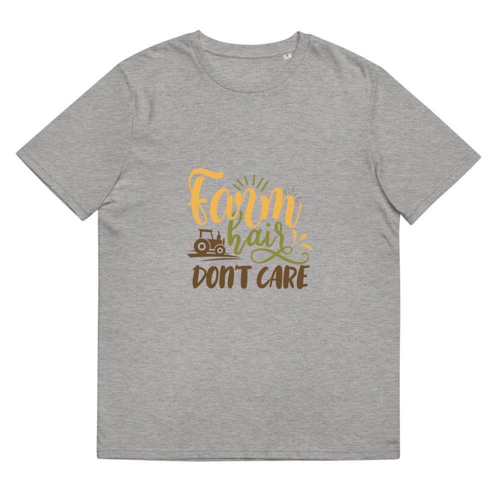 Unisex organic cotton t-shirt/Farm-Hair-Dont-Care - Enet Images