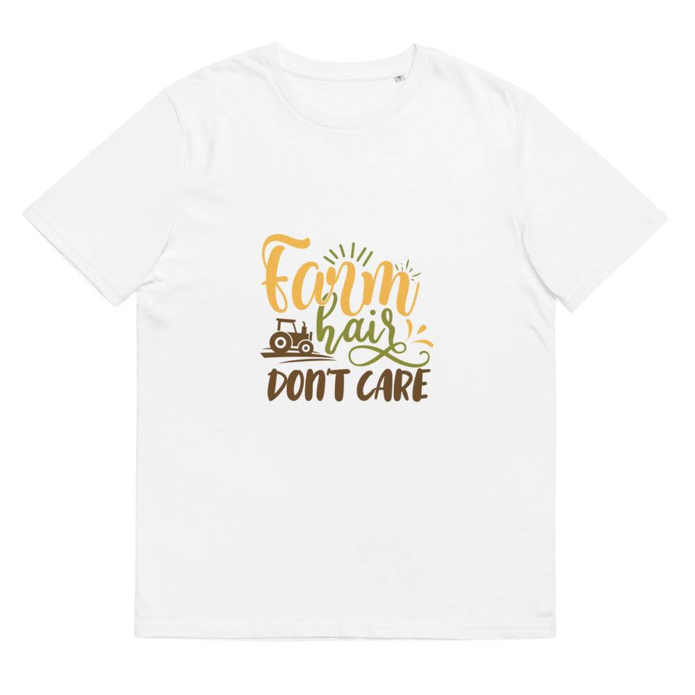 Unisex organic cotton t-shirt/Farm-Hair-Dont-Care - Enet Images