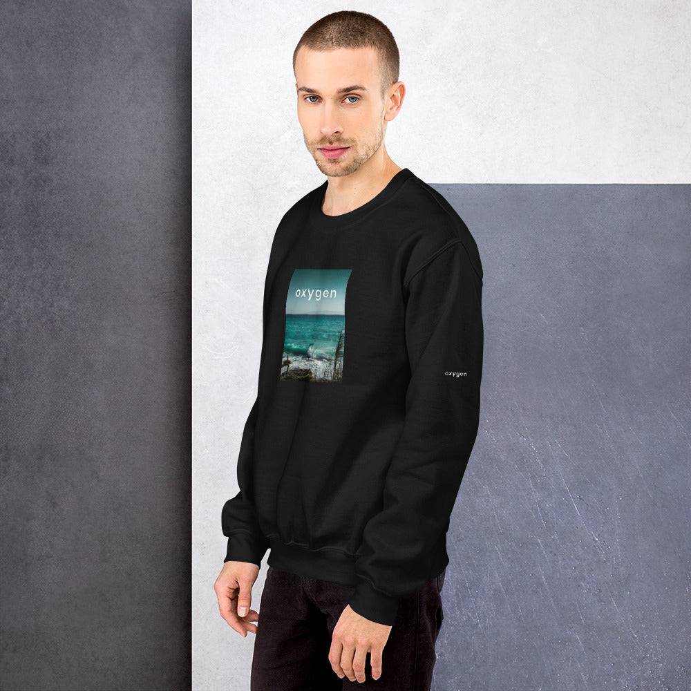 Unisex Sweatshirt/angry ocean - Enet Images