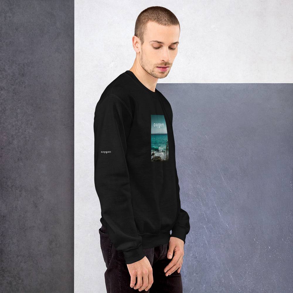 Unisex Sweatshirt/angry ocean - Enet Images