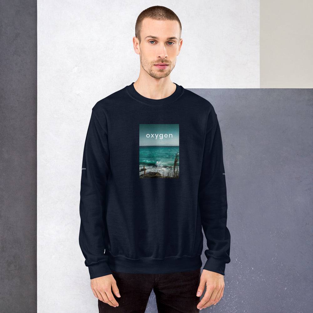 Unisex Sweatshirt/angry ocean - Enet Images