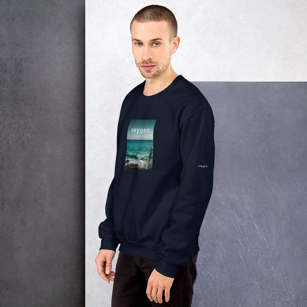 Unisex Sweatshirt/angry ocean - Enet Images
