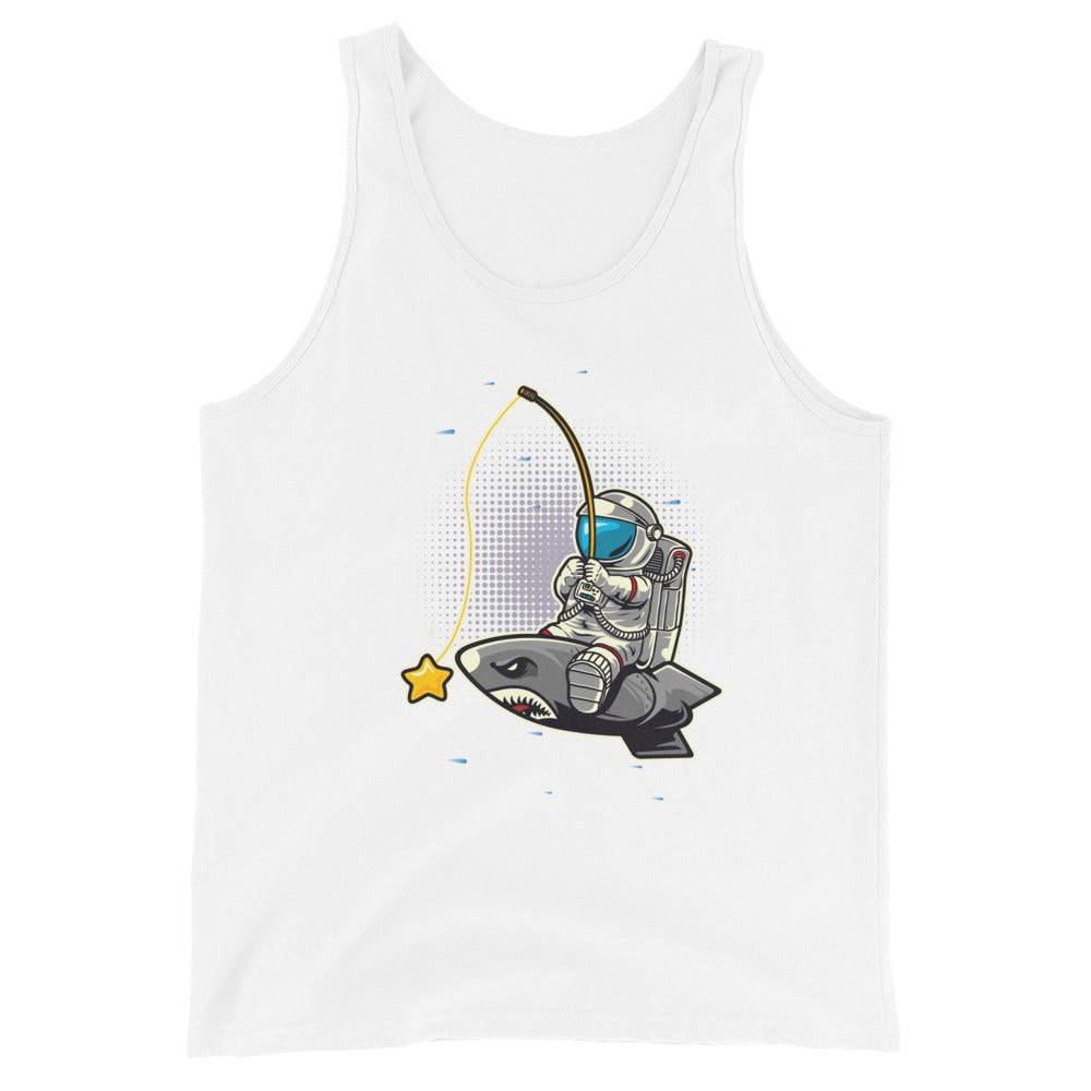Men’s Staple Tank Top/Astronaut-Shark - Enet Images