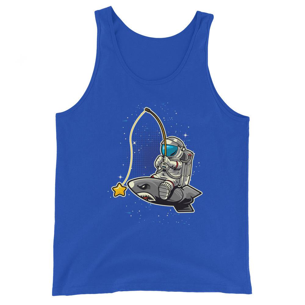 Men’s Staple Tank Top/Astronaut-Shark - Enet Images