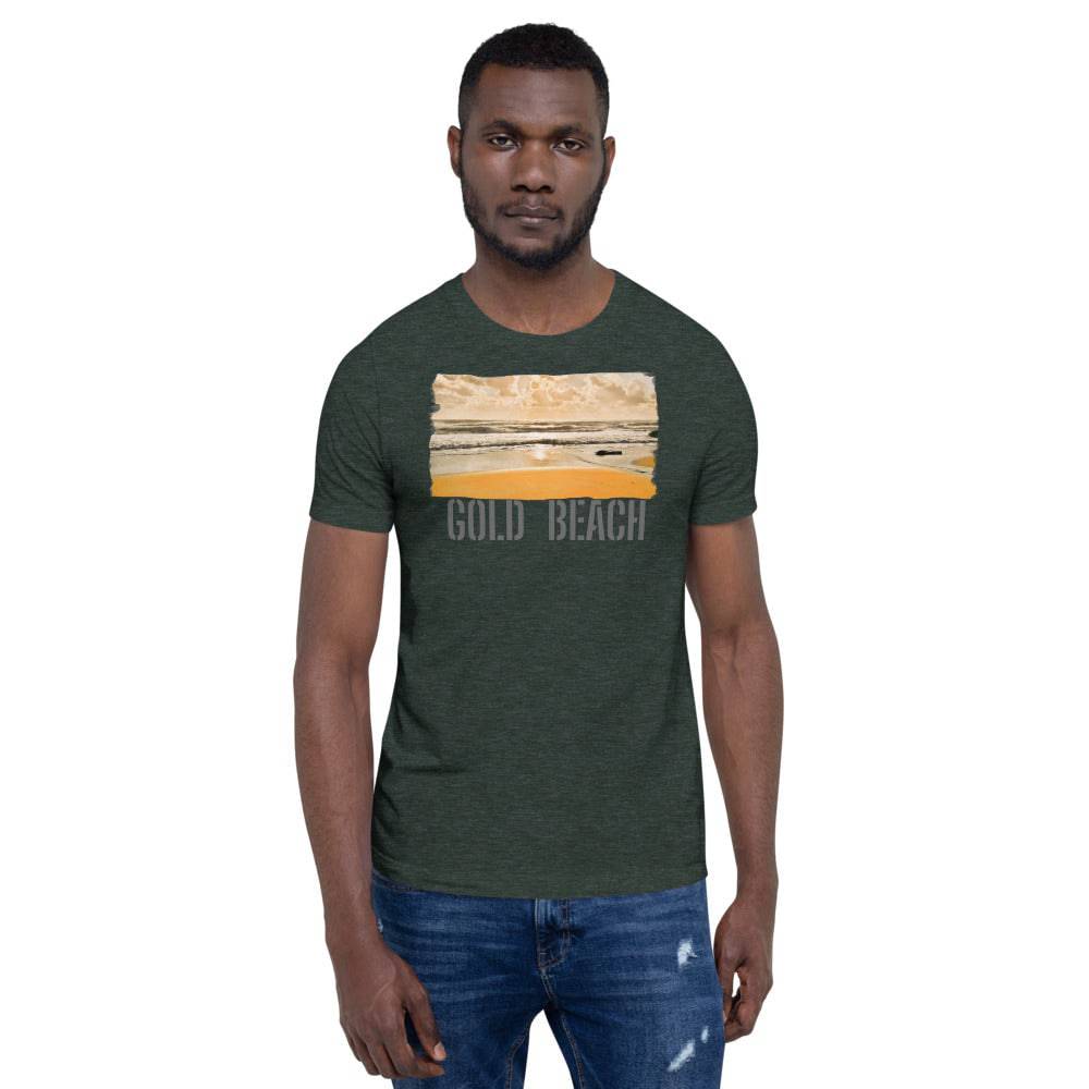 Short-Sleeve Unisex T-Shirt/Gold Beach/Personalized - Enet Images