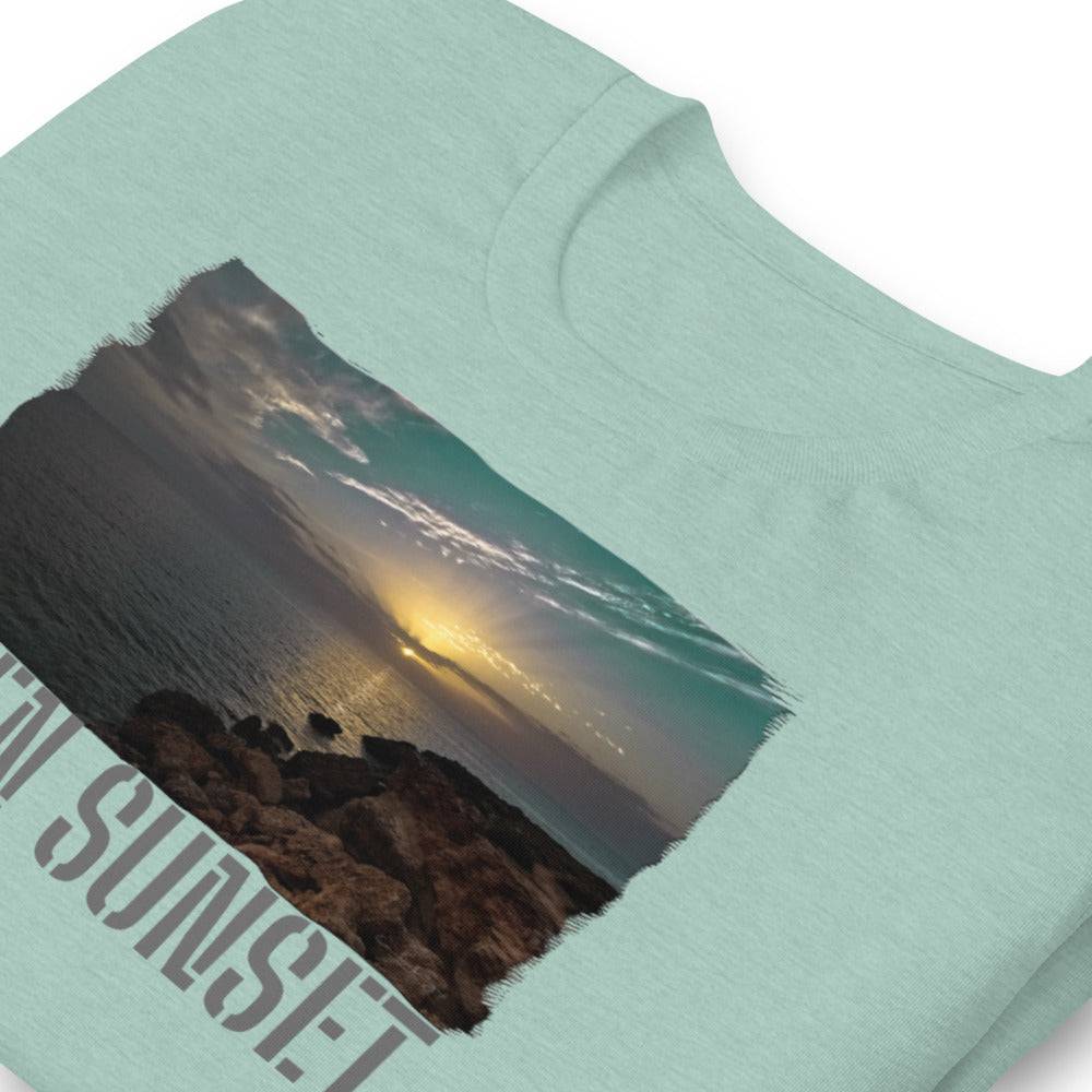 Short-Sleeve Unisex T-Shirt/Green Sunset/Personalized - Enet Images