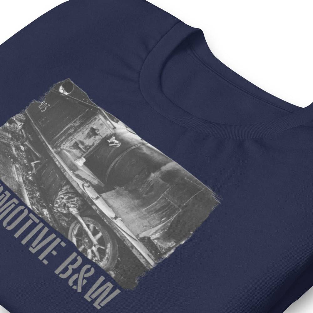 Short-Sleeve Unisex T-Shirt/Locomotive B&W/Personalized - Enet Images