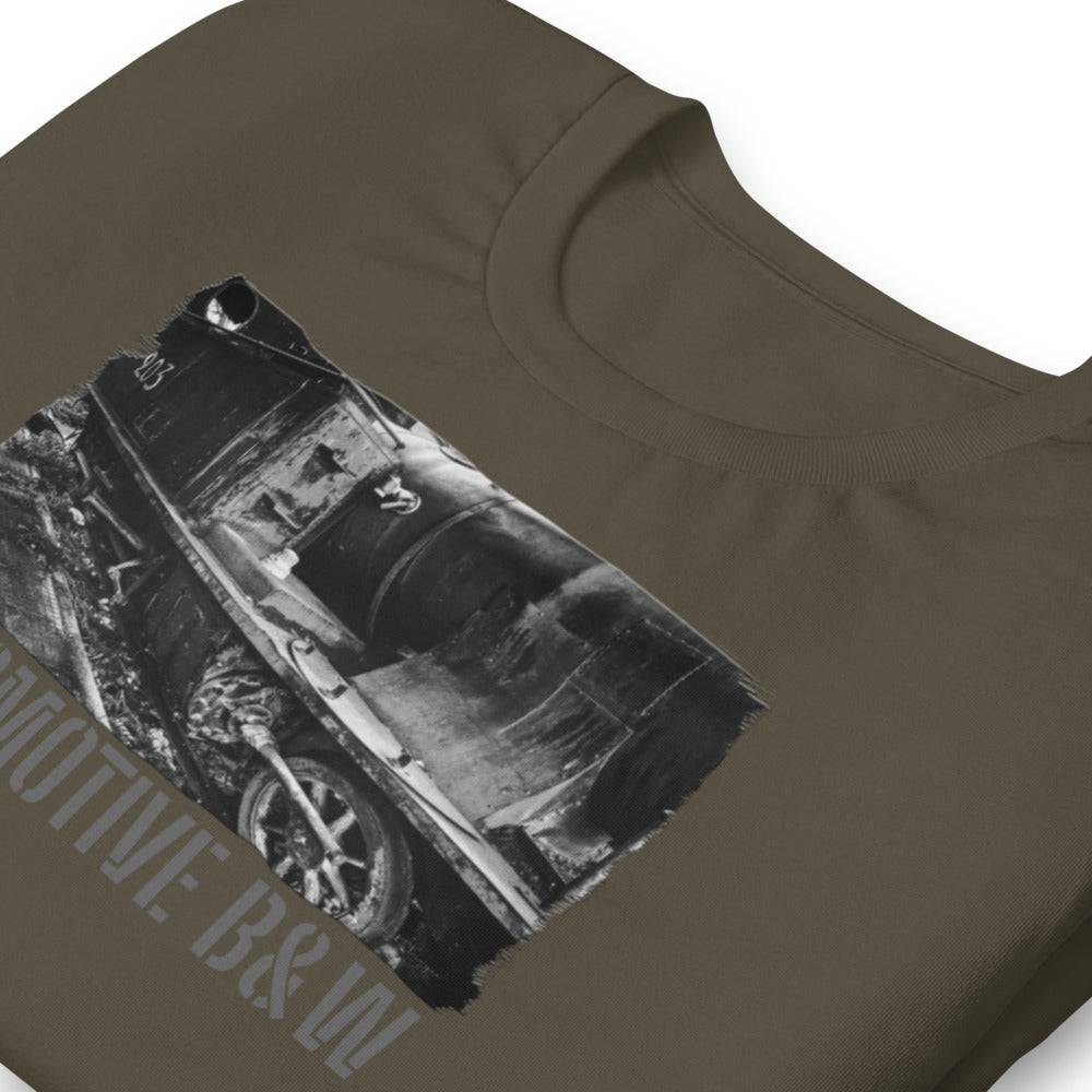 Short-Sleeve Unisex T-Shirt/Locomotive B&W/Personalized - Enet Images