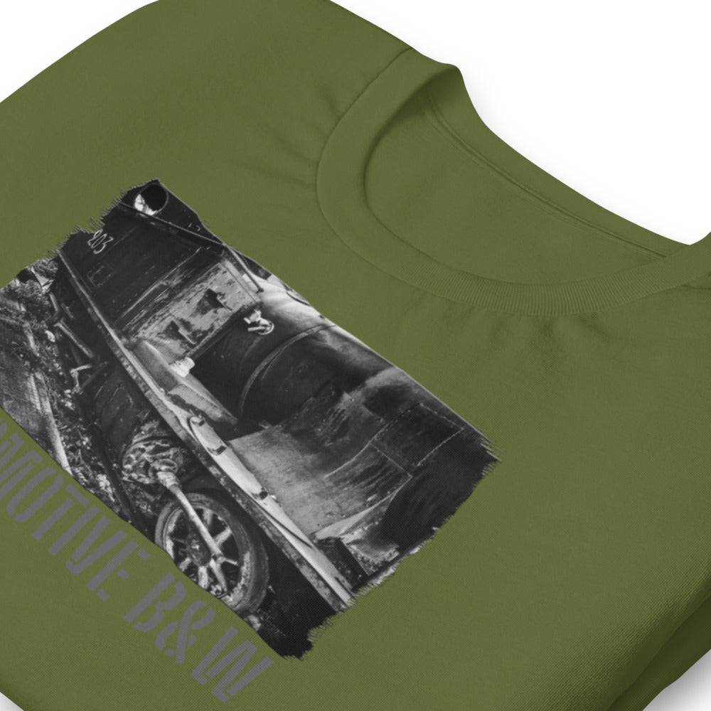Short-Sleeve Unisex T-Shirt/Locomotive B&W/Personalized - Enet Images