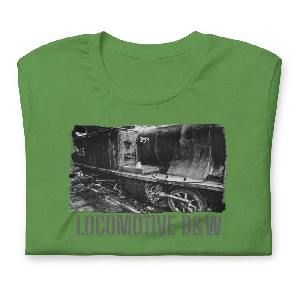 Short-Sleeve Unisex T-Shirt/Locomotive B&W/Personalized - Enet Images
