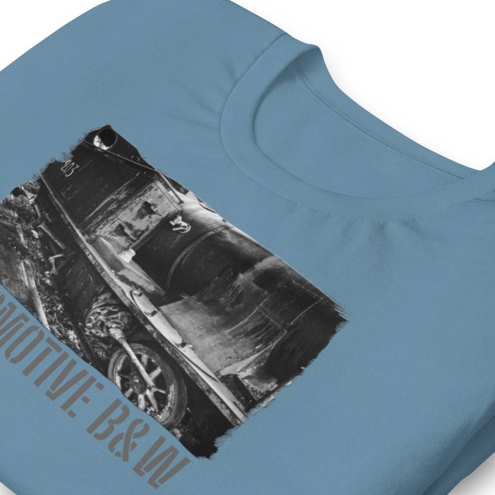 Short-Sleeve Unisex T-Shirt/Locomotive B&W/Personalized - Enet Images