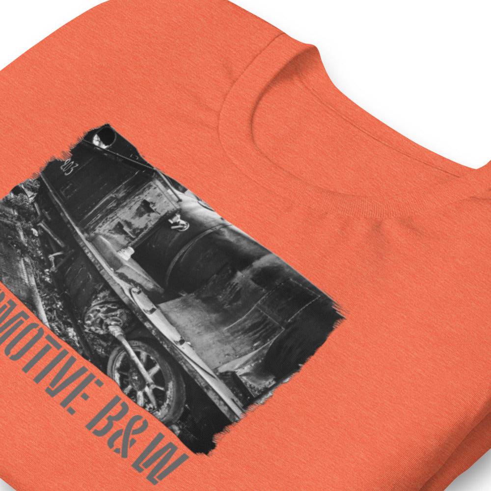 Short-Sleeve Unisex T-Shirt/Locomotive B&W/Personalized - Enet Images