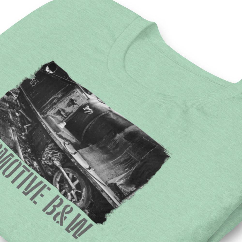 Short-Sleeve Unisex T-Shirt/Locomotive B&W/Personalized - Enet Images