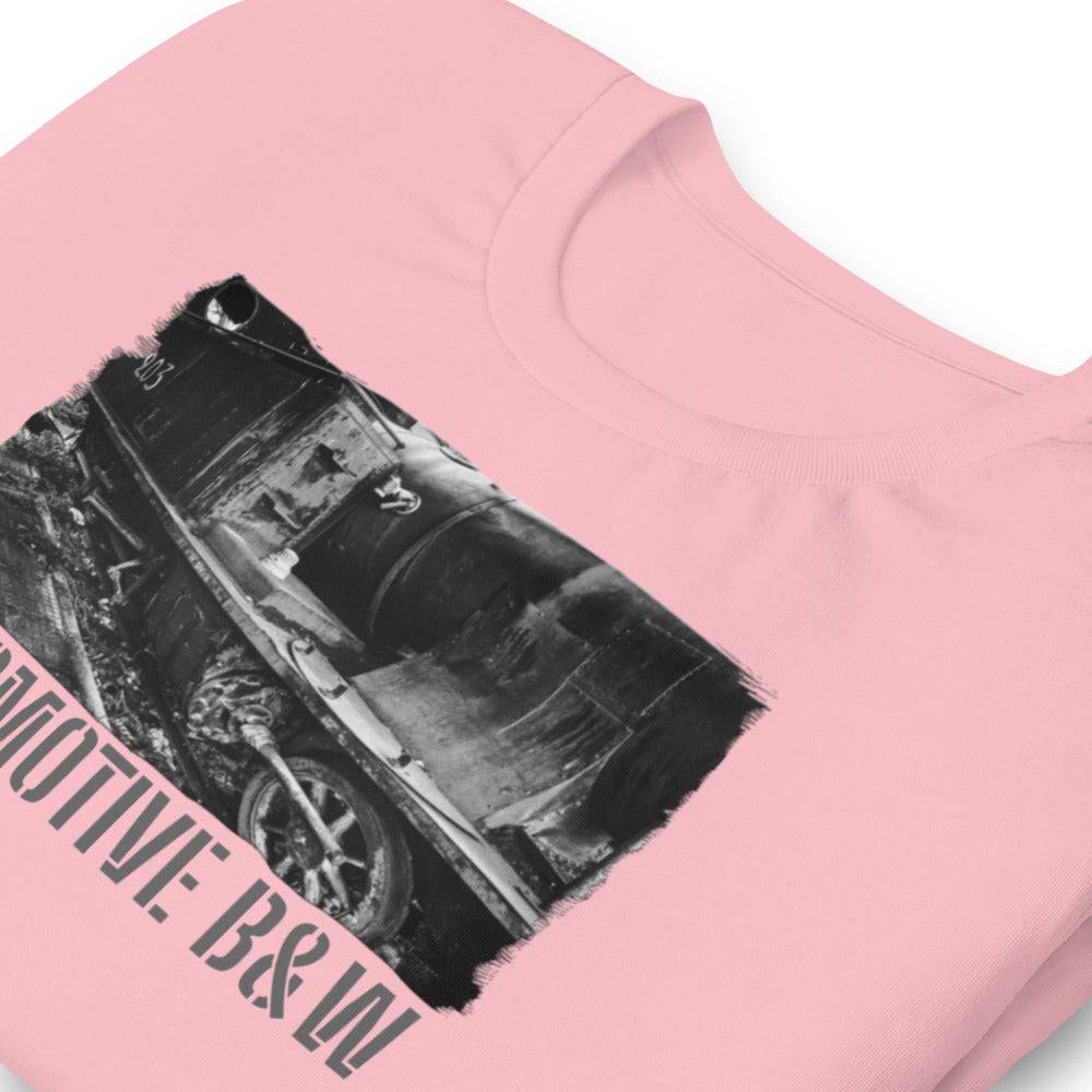 Short-Sleeve Unisex T-Shirt/Locomotive B&W/Personalized - Enet Images