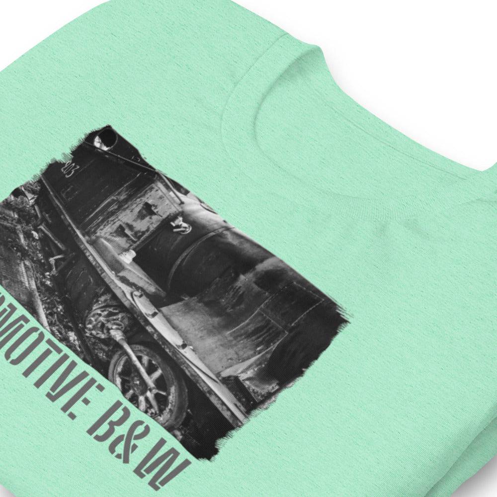 Short-Sleeve Unisex T-Shirt/Locomotive B&W/Personalized - Enet Images